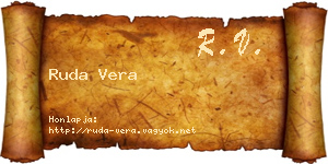 Ruda Vera névjegykártya